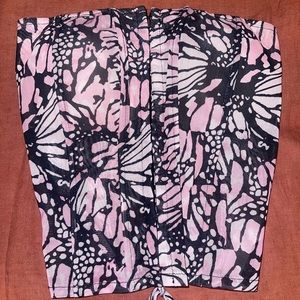 butterfly print corset top